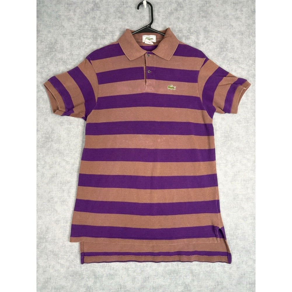 Vintage 70s 80s IZOD Lacoste Grand Patron Polo Shirt S Striped Hong Kong